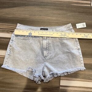 Juicy Couture Light Gray Frayed Jean Shorts